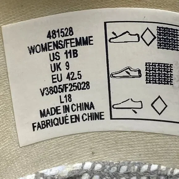 LANDS END Women's Size 11B MARY JANE SHOE White/Gray MESH FLATS SNEAKERS #481528 - Picture 10 of 10